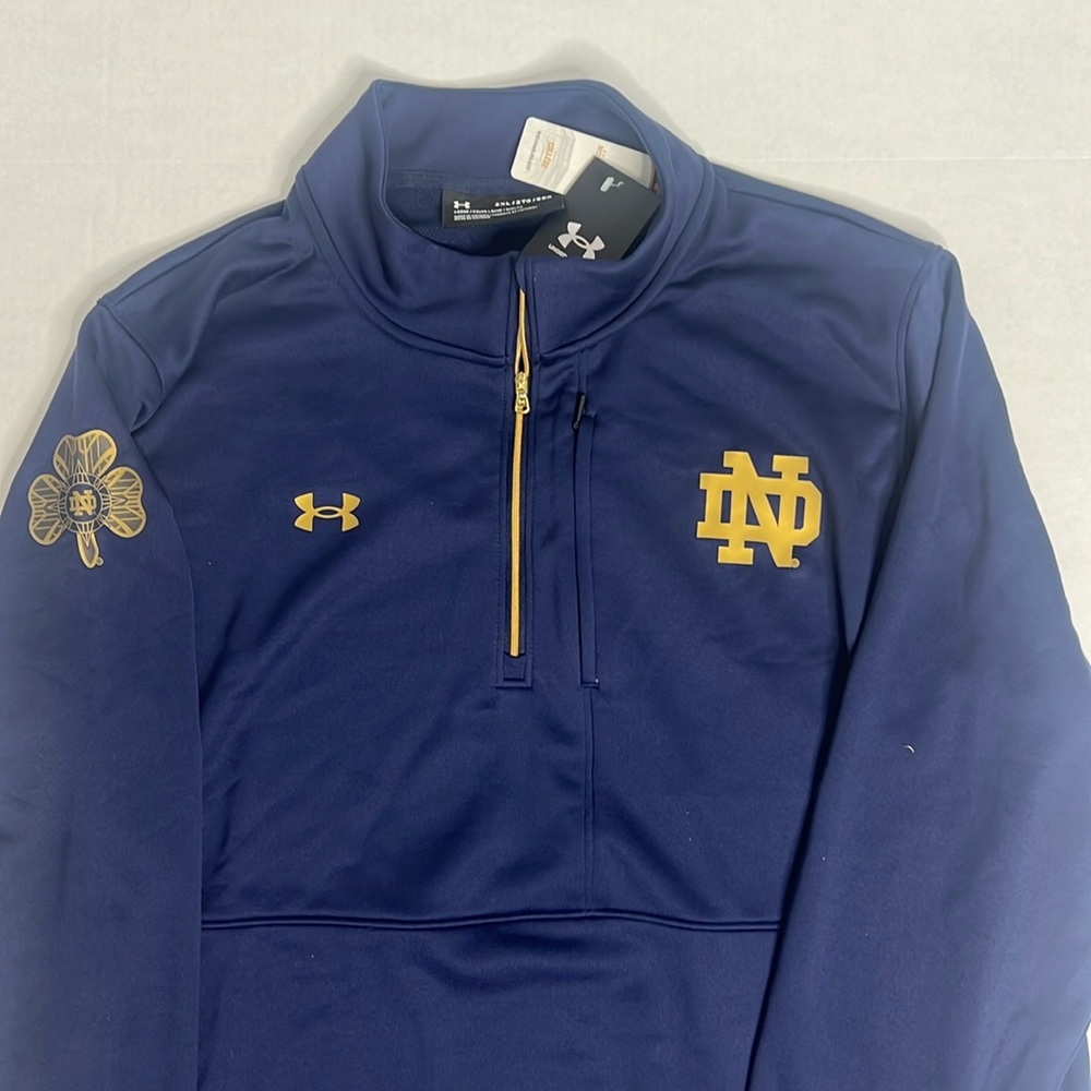 Men’s XXL Under Armour NEW WITH TAGS Notre Dame long Sleeve Quarter Zip